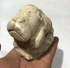 Rare Ancinet Old Bactrain Era Amziing Wild Animal Statue Amulet Albstar Stone