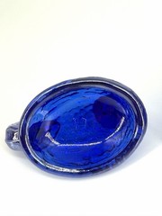 Mini AND Medium Carnival Cobalt Blue Mosser Hen on Nest Salt Cellar / Trinket