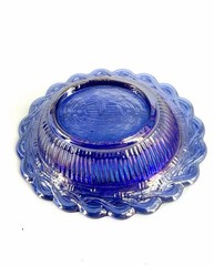 Mini AND Medium Carnival Cobalt Blue Mosser Hen on Nest Salt Cellar / Trinket
