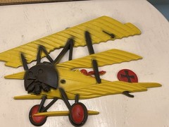 VINTAGE 1975 HOMCO USA DECOR METAL AIRPLANE 1232-BX-B TRI-WING++ 🇺🇸 LOT X3