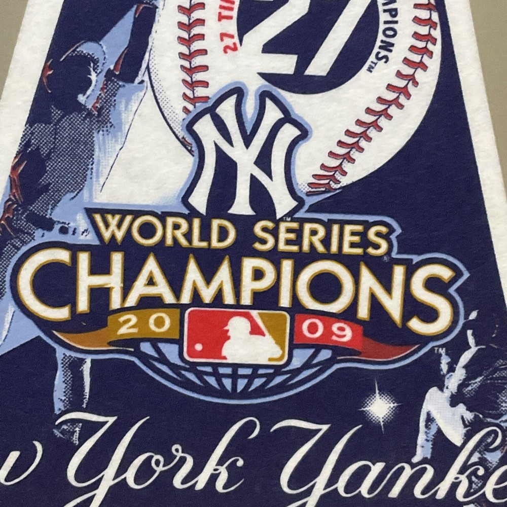 NY YANKEES 2009 WORLD SERIES CHAMPIONS PENNANT 27 TIME FALL CLASSIC BANNER MLB