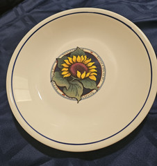 Sunflower Farmhouse Decor x2 Certified International Susan Winget Large Bowls