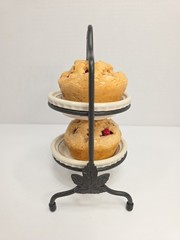 Longaberger Collector Club Miniature Pie Stand Pottery Pie Plates Faux Pies