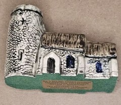 Tey Pottery Britain in Miniature Round Tower Church No 7 Figure Ornament