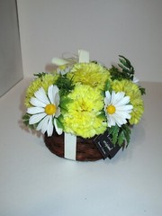 Vtg 1960’s LeGrue Fake Plastic Flower Arrangement Decorative Basket Modern MCM #