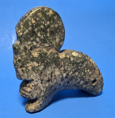PRE-COLUMBIAN MIXTEC STONE PROFILE SKULL