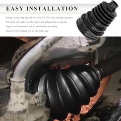 CV Joint Boot Kit, Flexible Silicone Constant Velocity Joint Boot with 2 2 PCS