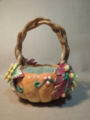 Fitz & Floyd Classic Autumn Splendor Basket Pumpkin Thanksgiving Acorn 8″