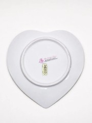 Vintage Enesco Heart Trinket Dish | Mansell Print | 1980 Japan