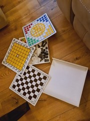 Vintage Swedish Chess Game Set Modernist Style Reclaimed Hard Plastic Patented