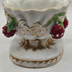 VTG Porcelain Centerpiece Bowl Cherub Occupied Japan Hand Painted Gold Trim