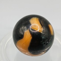 .58″ Alley Agate Halloween, CAC Black Orange Swirl Marble- #Q149