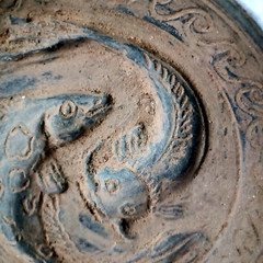 300 BC Amazing Ancient Roman Terracotta Plateful Plate High detailed decorated
