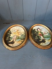 Vintage Empire 2pc 3D Wall Decor – Victorian Boy & Girl – Made in Italy – RARE