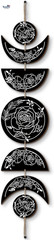 Boho Wall Decoration Moon Phases Wall Art Stars Moon Decoration Minimalist Room