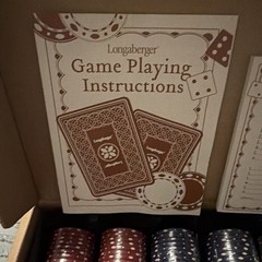 Longaberger Dealer’s Choice Basket Accessory Game Piece Set – NIB