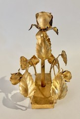 Hollywood Regency Tole Gilt Florentine Gold Roses Thingmajig Coso Made in Italy