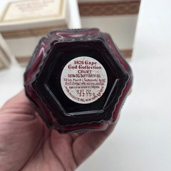 Vtg Avon Cape Cod Collection 1876 Ruby Red Glass Sugar Bowl, Creamer & Gruet Lot