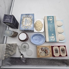 Avon Victoriana Soap Dish Special Occasion Fancy Soap & Snow Owl, Decanter Lot