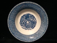 6 Currier & Ives 5.75″ Fruit Bowl Children on a Fence