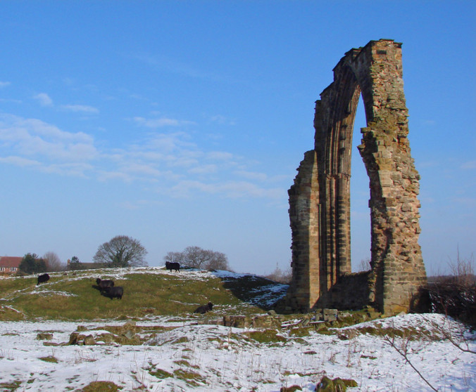 Dale Abbey in the Snow, by Grant Shaw