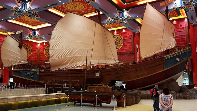 (Photo by Nimravik, Wikimedia Commons) Replica of a Chinese Junk at the Ibn Battuta Mall, Dubai