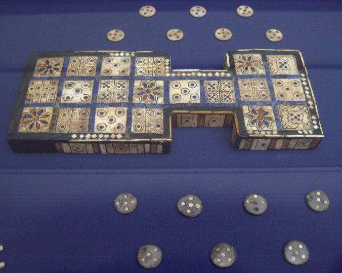 Royal Game of Ur board in the British Museum